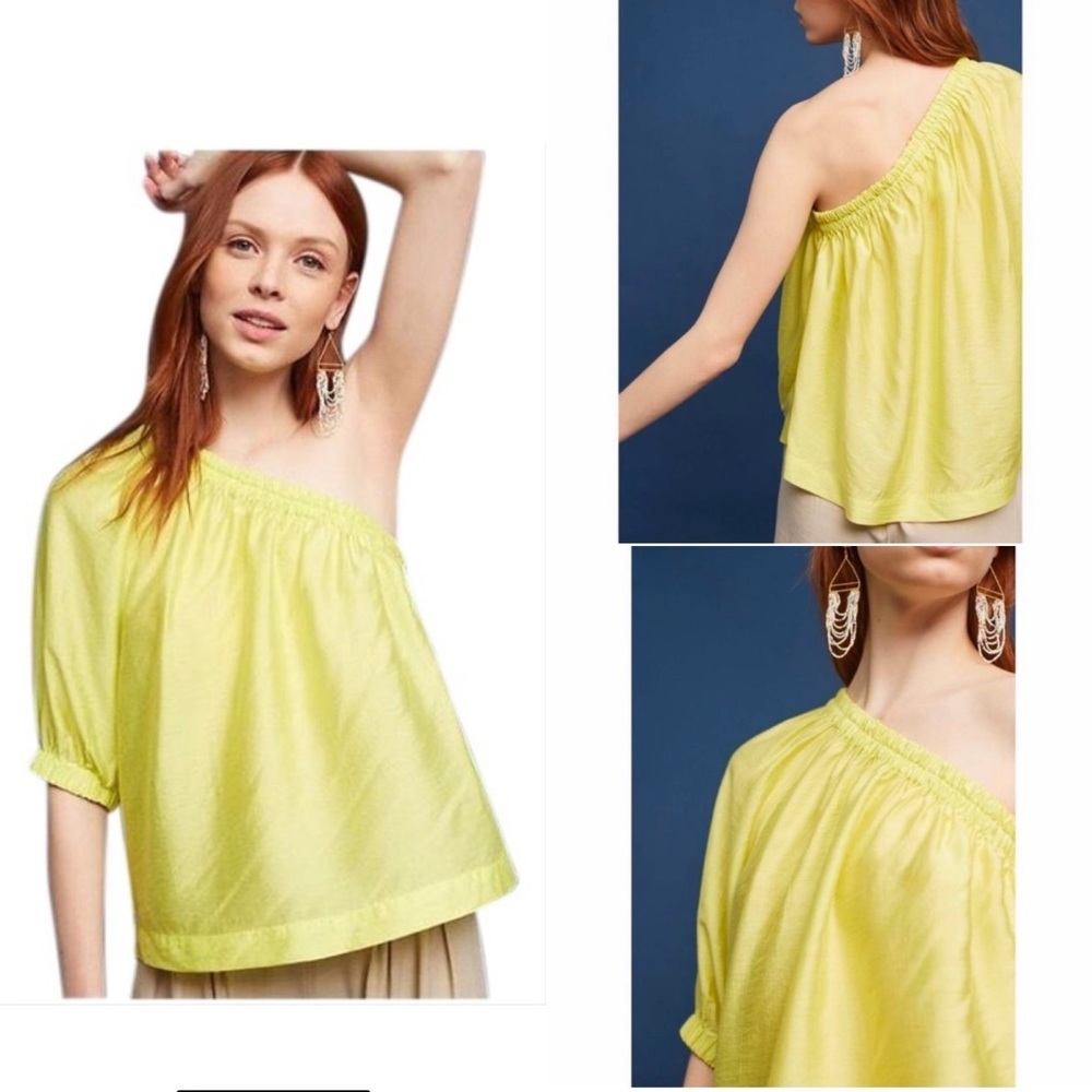 3/$30 Anthro Maeve Leonie One Shoulder Blouse